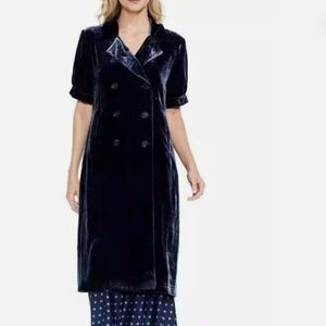 Vince Camuto velvet short sleeve trench coat size 12